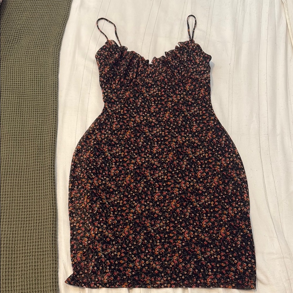 Floral Black Dress